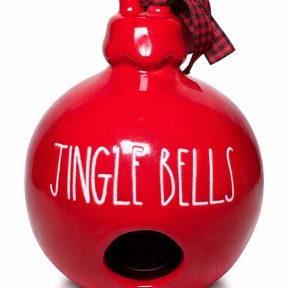 Rae Dunn Red Jingle Bells Ornament